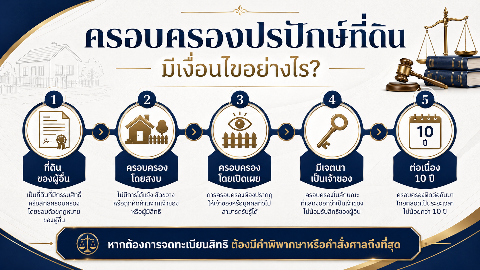 ครอบครองปรปักษ์ที่ดิน อยู่เกิน 10 ปี แย่งกรรมสิทธิ์ได้จริงไหม